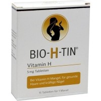 Таблетки с биотином для кожи ногтей и волос BIO-H-TIN Vitamin H 5 mg für 1 Monat Tabletten 15 шт Dr. Pfleger